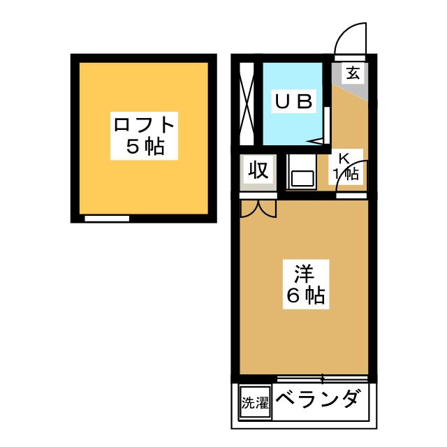 東京都中野区沼袋２（アパート）の賃貸物件の間取り