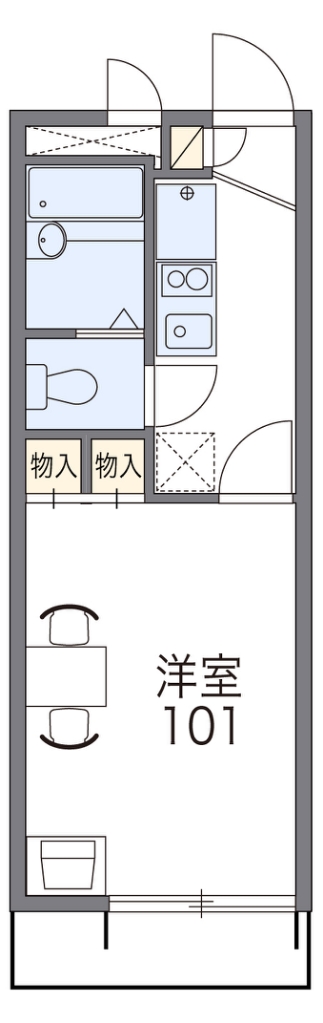 吹田市山田東のアパートの間取り