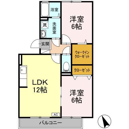 ペイサージュ上津の間取り