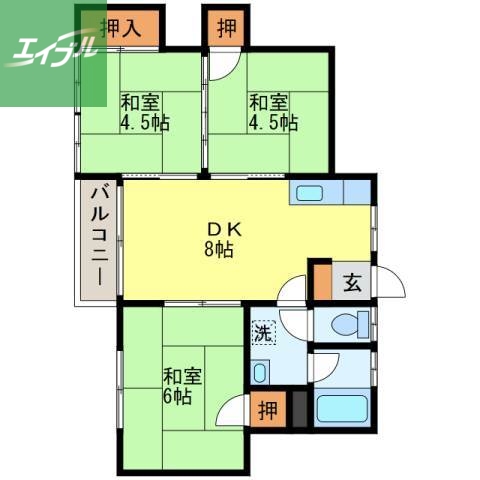 ガーデンハイツ風頭の間取り