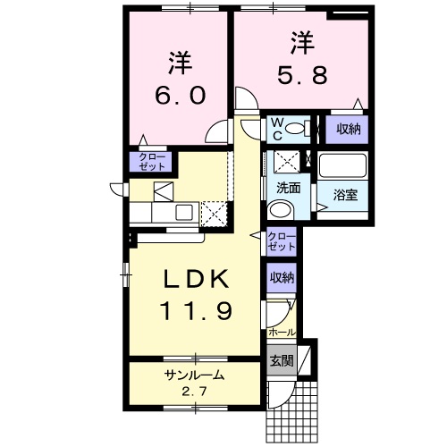 アン　ファミーユ　IIIの間取り