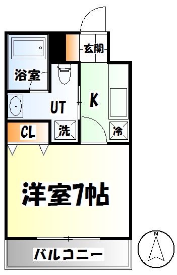 仙台市青葉区通町のマンションの間取り