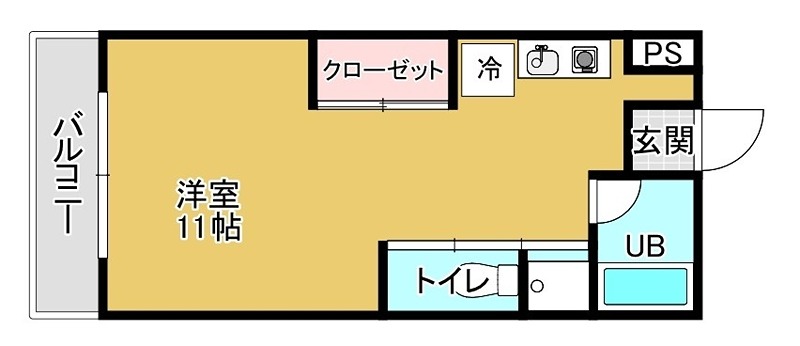 姫路市北平野のマンションの間取り