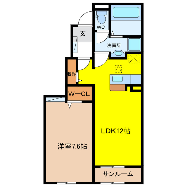 各務原市川島河田町のアパートの間取り