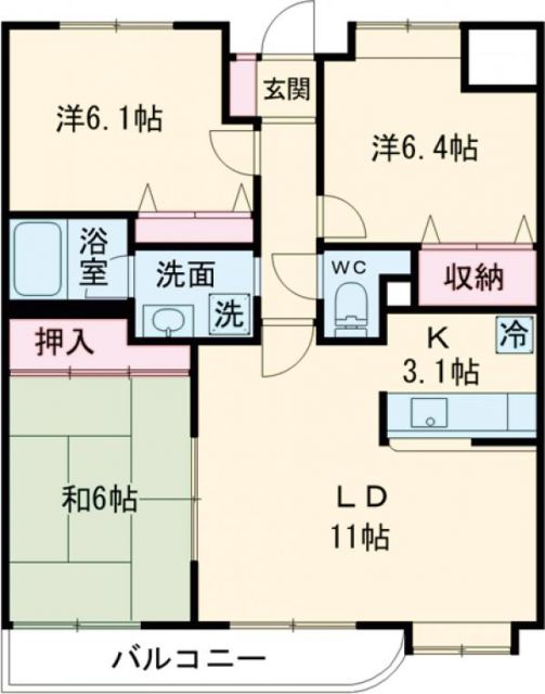 シャロン山之手の間取り