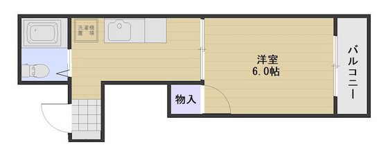 岡山市中区中納言町のマンションの間取り