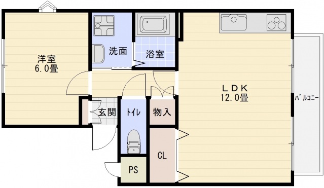 サンメゾン藤井寺道明寺Bの間取り