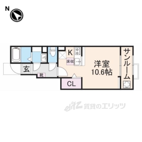 ルミエール弥栄２の間取り