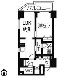 名古屋市東区筒井のマンションの間取り