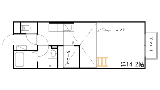 【姫路市南車崎のアパートの間取り】