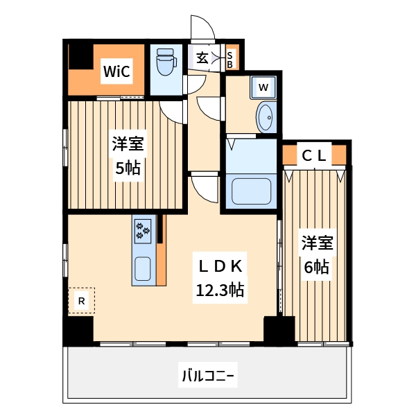 【ラーバンハシモトの間取り】