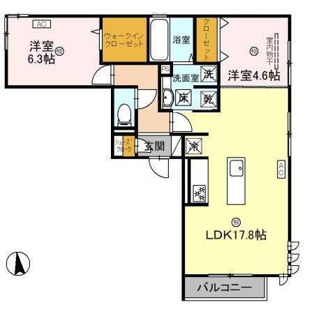 D-ROOM和歌山四番丁の間取り