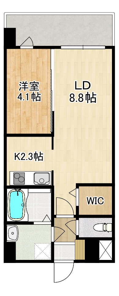 長崎市本尾町のマンションの間取り