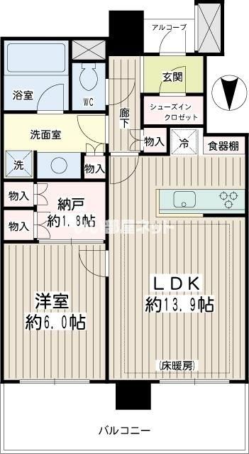 川崎市幸区中幸町のマンションの間取り