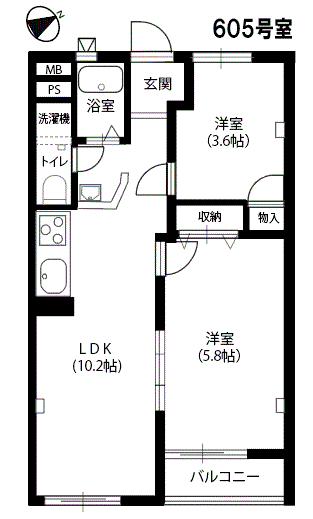 田園調布コーポラスの間取り