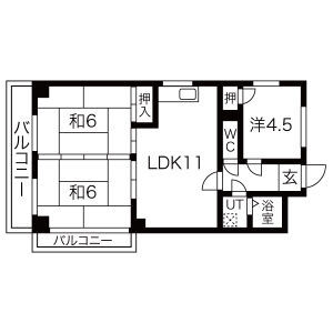 マンション桂の間取り写真