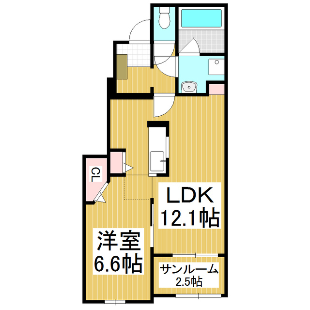 駒ヶ根市赤穂のアパートの間取り