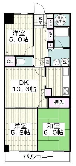 ライオンズマンション二俣川の間取り