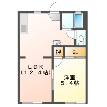 ヴィラ旭川　Ｃの間取り