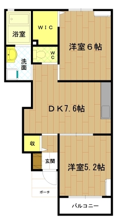 伊勢市一色町のアパートの間取り