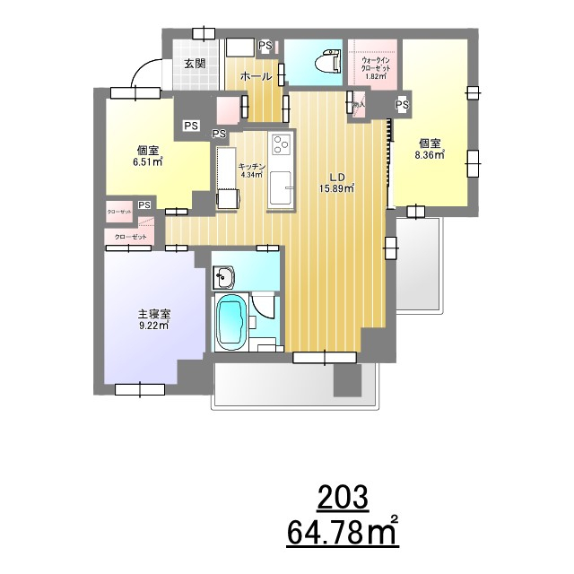 北馬込新築マンションの間取り