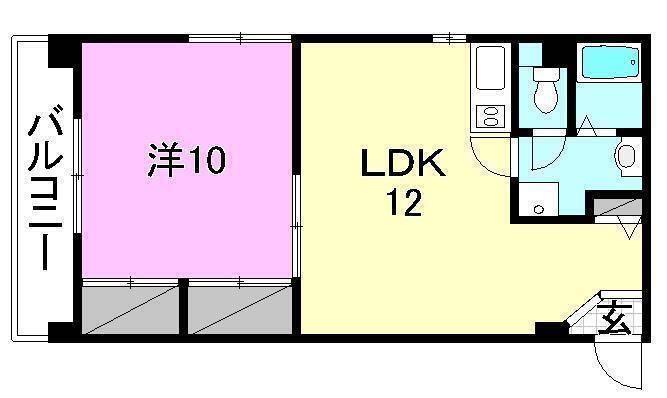 松山市南町のマンションの間取り