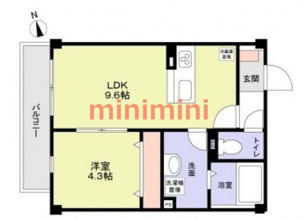 吹田市千里山西のマンションの間取り