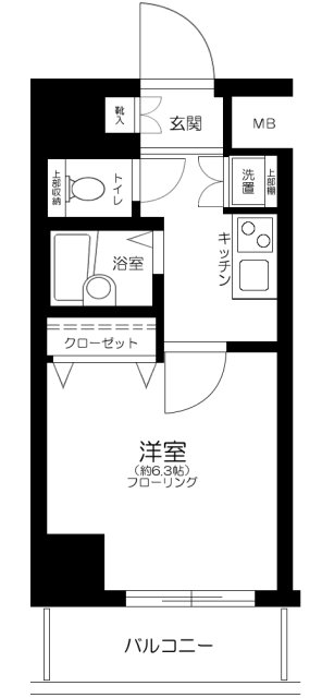 品川区西五反田のマンションの間取り