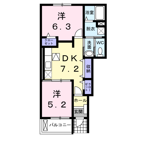 サンリットS・N　Bの間取り