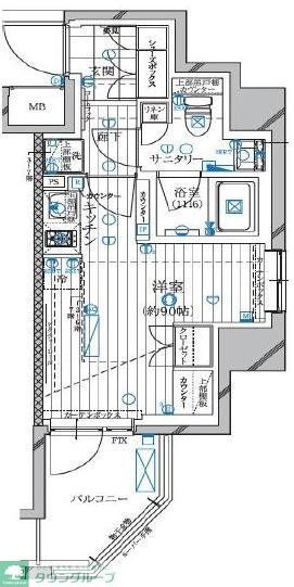 レガリス高田馬場IIの間取り