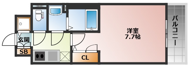 S-RESIDENCE難波大国町dominaの間取り