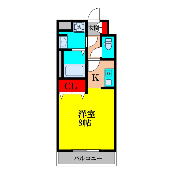 大阪市東淀川区東淡路のマンションの間取り