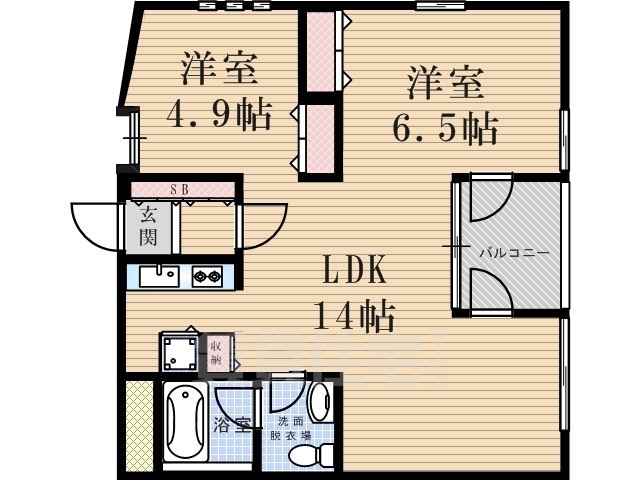 コナビレッジ1の間取り