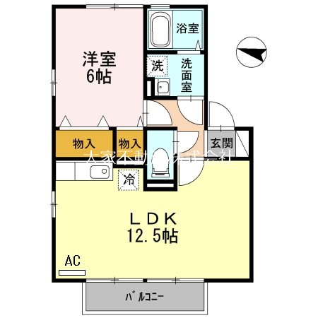 セジュールTOMO　A棟の間取り