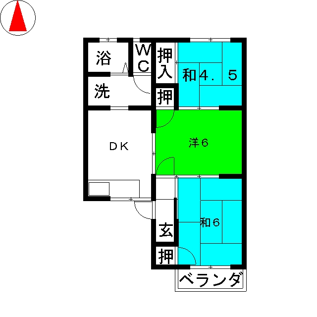 サンハイツはるだんのの間取り