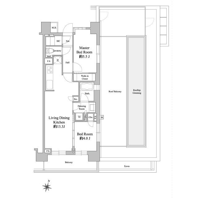 大田区中馬込のマンションの間取り