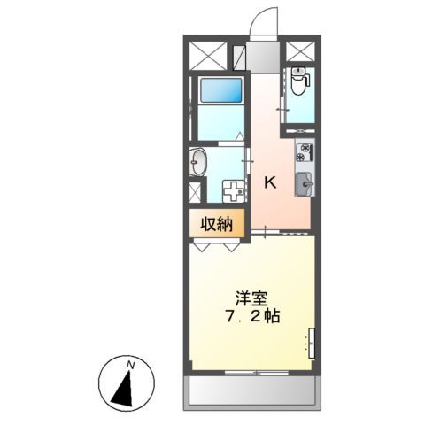 静岡市駿河区曲金のマンションの間取り