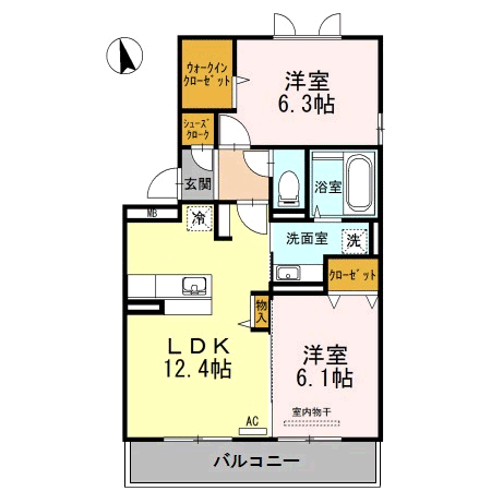 グランディオール城南二番館の間取り