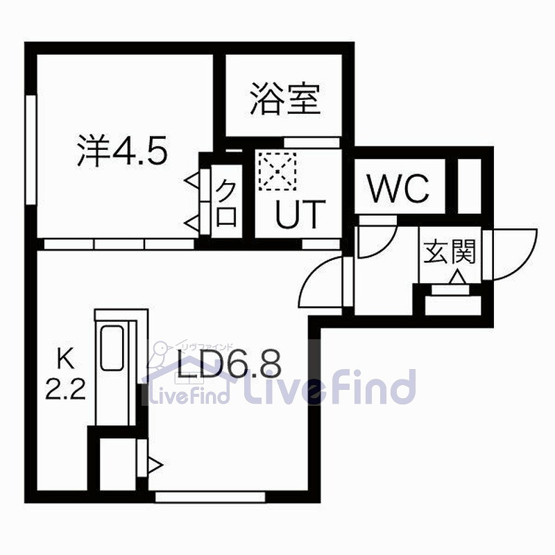 札幌市白石区菊水三条のマンションの間取り