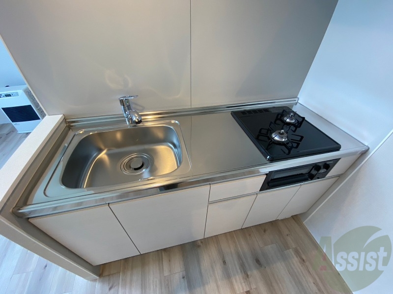 キッチン　２口システムキッチンなので、すぐお料理に使えます！