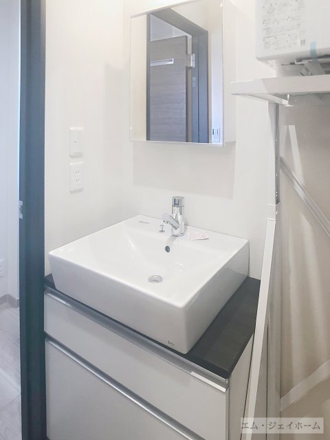 洗面設備　建築中