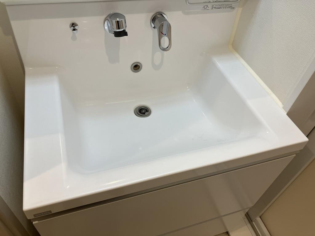 洗面設備　※写真は同物件反転タイプ別室のものです