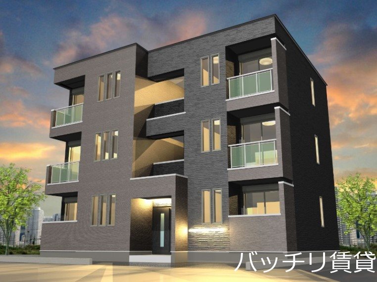 建物外観　外観はパース画像の為、現況を優先いたします。