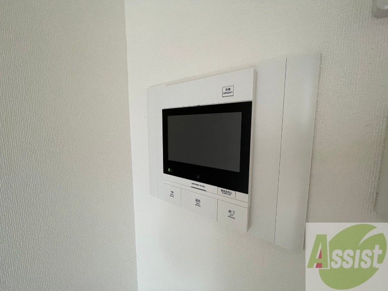 セキュリティ　ＴＶモニター付インターホンです。来客者の顔が見えるので安心！