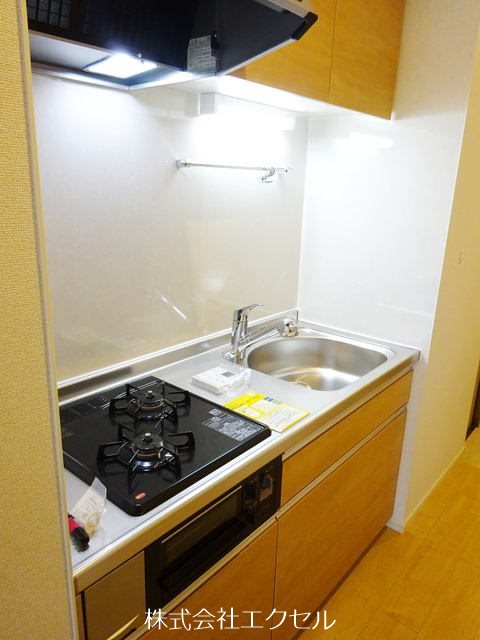 キッチン　ガスコンロ2口のシステムキッチンです。