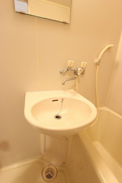 洗面設備　写真は別号室のものです。
