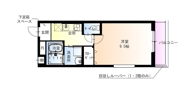 フジパレス西宮久寿川の間取り写真
