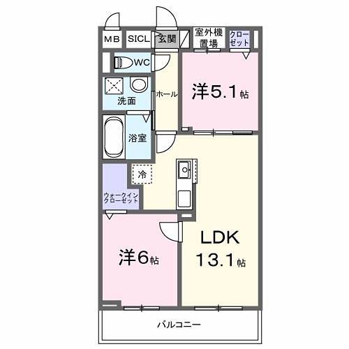 ベルアージュの間取り写真