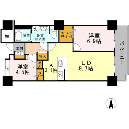 品川シーサイドビュータワー Iの間取り写真