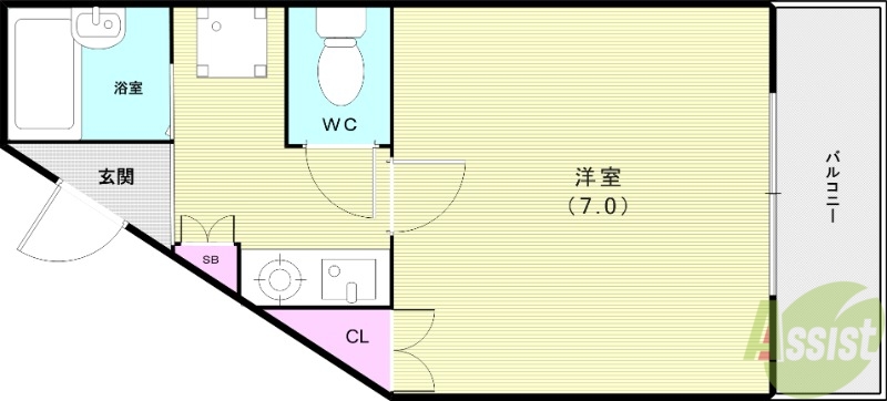 フリックコート下祗園の間取り写真